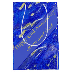 32nd Wedding Anniversary editable  Medium Gift Bag