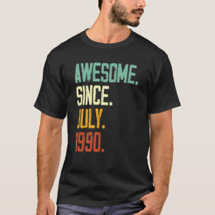 32th Birthday  Awesome Since July 1990 32 Years Ol T-Shirt