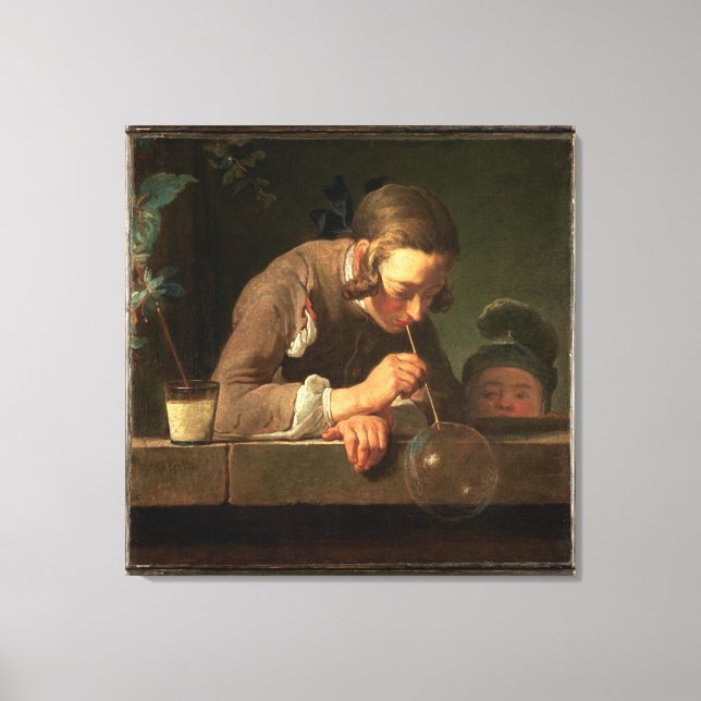 32x32 Bubble Boy Painting Canvas Print (Front)