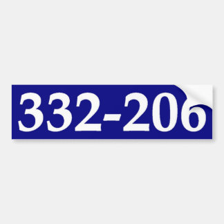 332-206. BUMPER STICKER