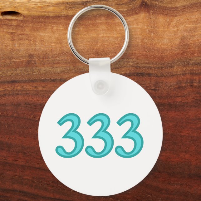 333 Angel Number Spiritual Awareness Key Ring (Front)