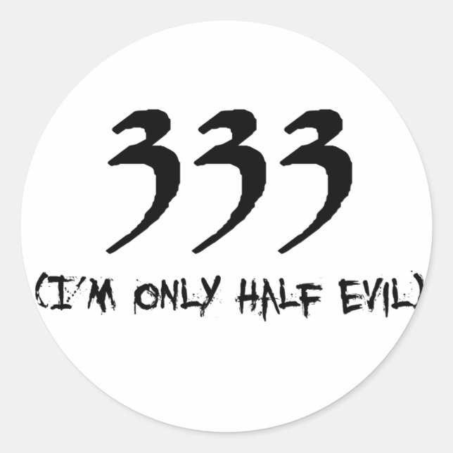 333 CLASSIC ROUND STICKER (Front)