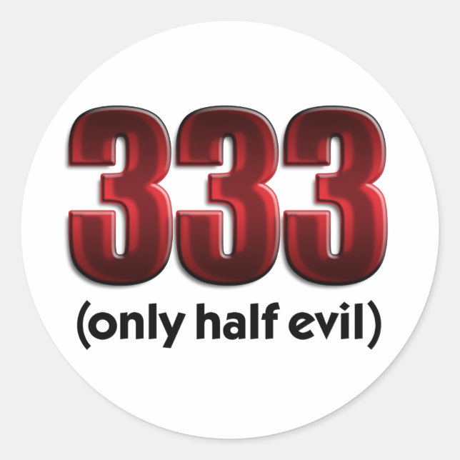 333 CLASSIC ROUND STICKER (Front)