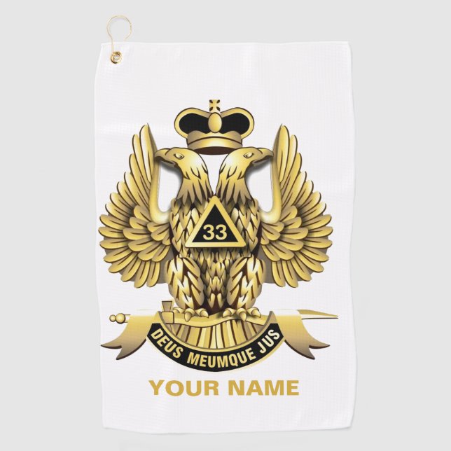 33 DEGREE MASON Golf Towel (Front)