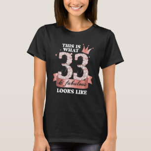 33 & Fabulous I Black Peach Party Group Candid Pho T-Shirt
