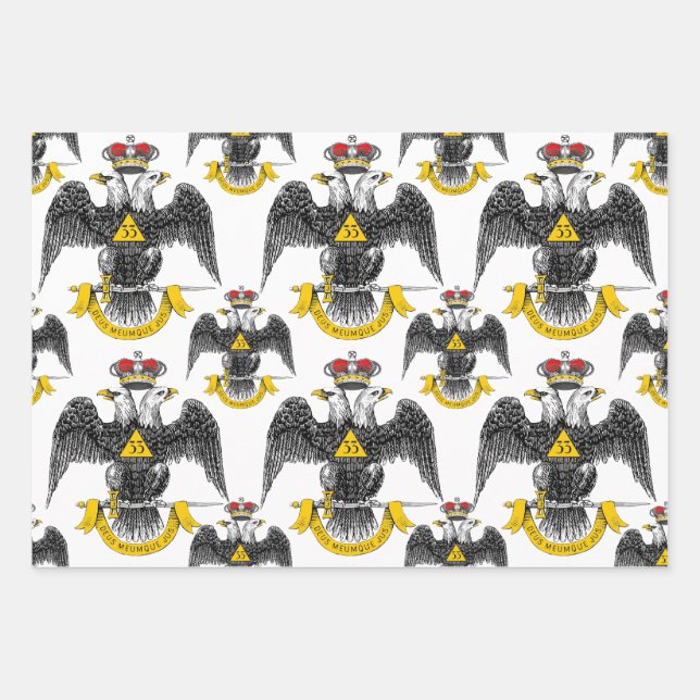 33° Northern Scottish Rite Wrapping Paper Sheet (Front 2)