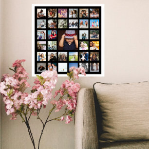 33 Photo Template Personalised Custom Made Collage Poster