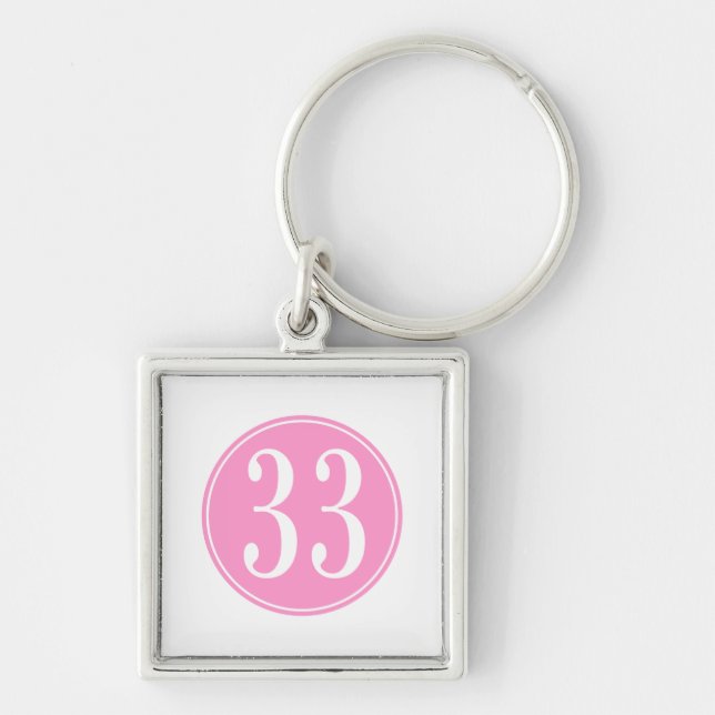 #33 Pink Circle Key Ring (Front)