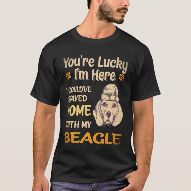 33 Stayed Home With My Beagle T-Shirt (Front)