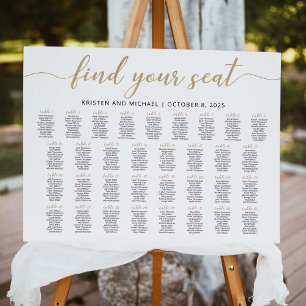33 Tables Find Your Seat Seating Chart Plan