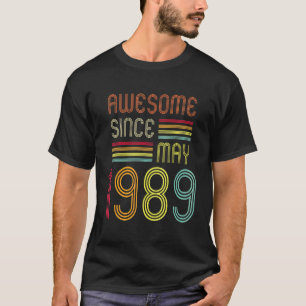 33 Year Old Awesome Since May 1989 50th Birthday T-Shirt