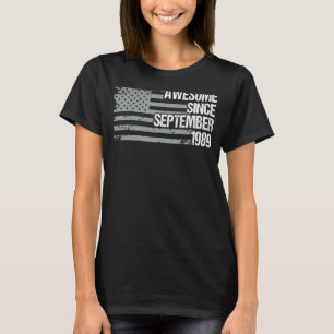 33 Year Old Awesome Since September 1989 33rd Bir T-Shirt