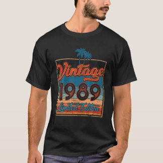 33 Year Old Birthday Gifts Vintage 1989 Limited Ed T-Shirt