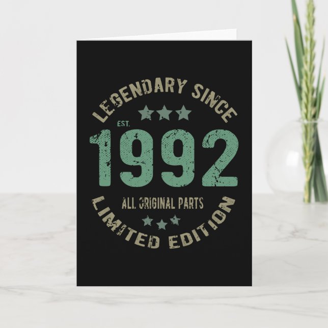 33 Year Old Birthday Legend 33rd Birthday Gift Card (Front)