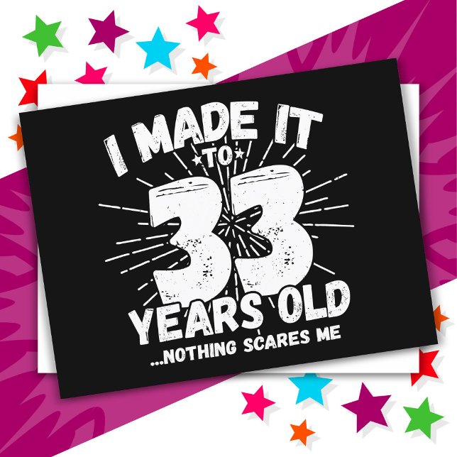 33 Year Old Sarcastic Meme Funny 33rd Birthday Postcard (Creator Uploaded)