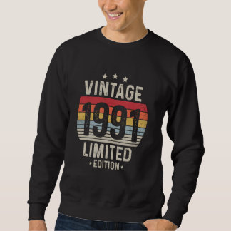 33 Year Old Vintage 1991 Limited Edition 33rd Birt Sweatshirt