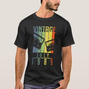 33 Year Old Vintage July 1989 33rd Birthday T-Shirt