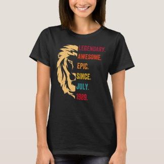 33 Years Old Legend Since July 1989 33rd Birthday T-Shirt