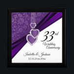 33rd  / 6th / 47th Amethyst Anniversary Keepsake Gift Box<br><div class="desc">33rd / 6th / 47th Amethyst Purple Wedding Anniversary Keepsake Design Gift Box. This design works well for other events or occasions such as a birthday, wedding, years of service... or you can make it work for everyday use for your home or office by simply deleting and/or changing the words......</div>