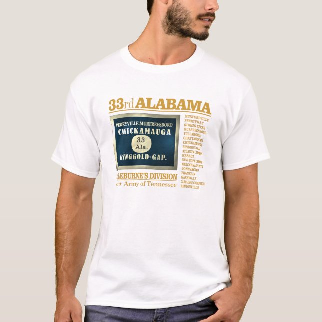 33rd Alabama Infantry (BA2) T-Shirt (Front)