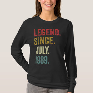 33rd Birthday  33 Years Old Legend Since July 1989 T-Shirt