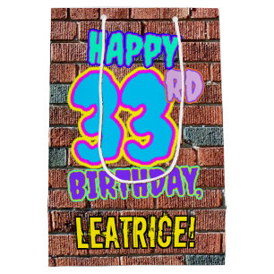 33rd Birthday: Fun, Urban Graffiti Inspired Look Medium Gift Bag