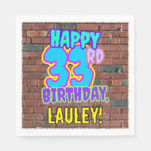 33rd Birthday ~ Fun, Urban Graffiti Inspired Look Napkin