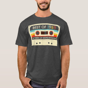 33rd Birthday Gifts Retro Vintage Best Of 1989 Cas T-Shirt