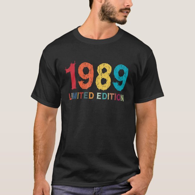 33rd Birthday Ladies Mens 33 Years 1989  Gift 10 T-Shirt (Front)