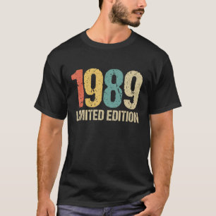 33rd Birthday Ladies Mens 33 Years 1989  Gift 8 T-Shirt