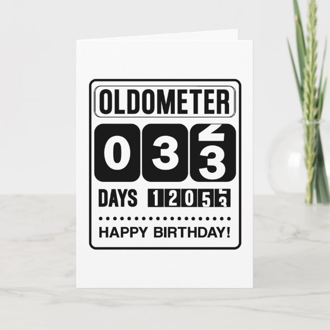 33rd Birthday Oldometer Card (Front)