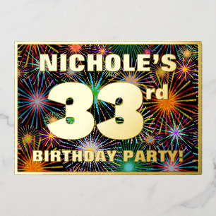 33rd Birthday Party — Fun, Colourful Fireworks Loo