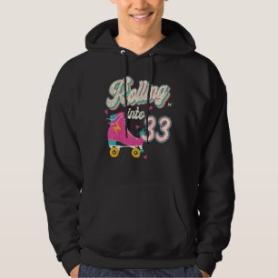 33rd Birthday Roller Skates Rolling Into 33 Years Hoodie