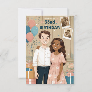 33th birthday card
