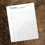 33x3 Manifestation Method, Law of attraction Notepad<br><div class="desc">This minimalist "Law of Attraction" notepad features a mandala with the 33x3 method.</div>