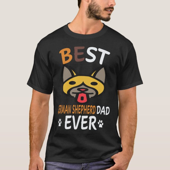 34 Best German Shepherd Dad Ever German Shepherd T-Shirt (Front)
