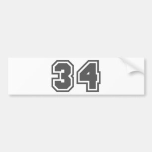 34 BUMPER STICKER