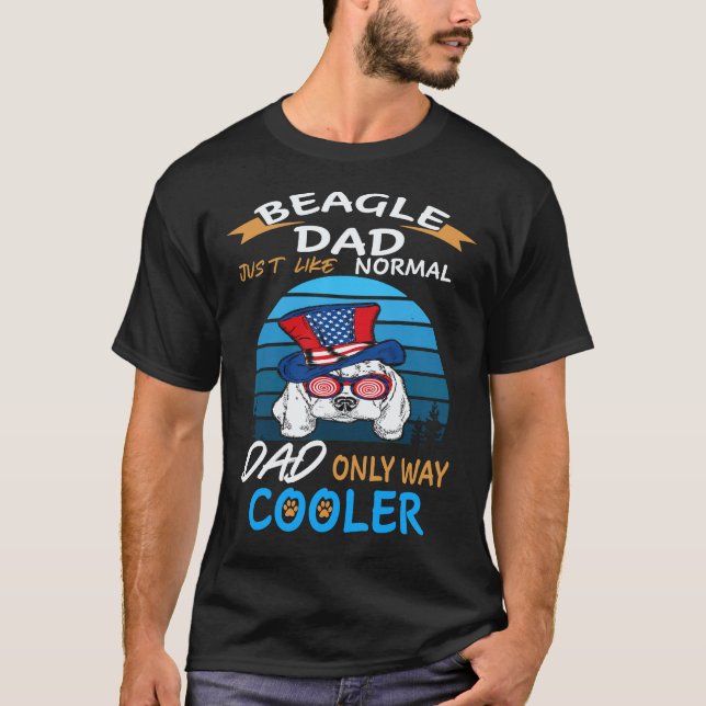 34 Dad - Beagle Dad Cooler Beagle T-Shirt (Front)