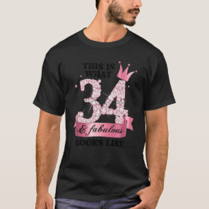 34 & Fabulous I Pink White Party Group Candid Phot T-Shirt