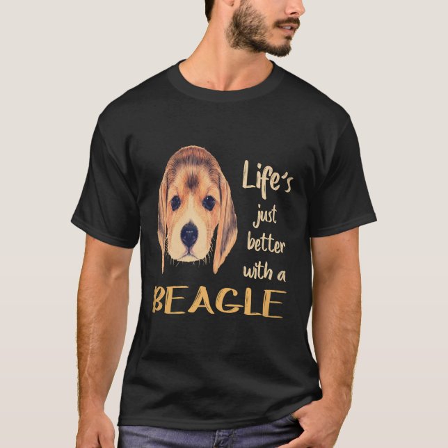 34 Life Just Better With A Beagle T-Shirt (Front)