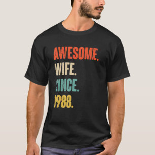 34 Wedding Anniversary For Her   Awesome Wife Sinc T-Shirt
