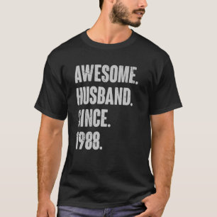34 Wedding Anniversary For Him Awesome Husband S T-Shirt