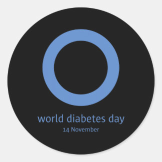 "World Diabetes Day " Diabetes Awareness  Classic Round Sticker
