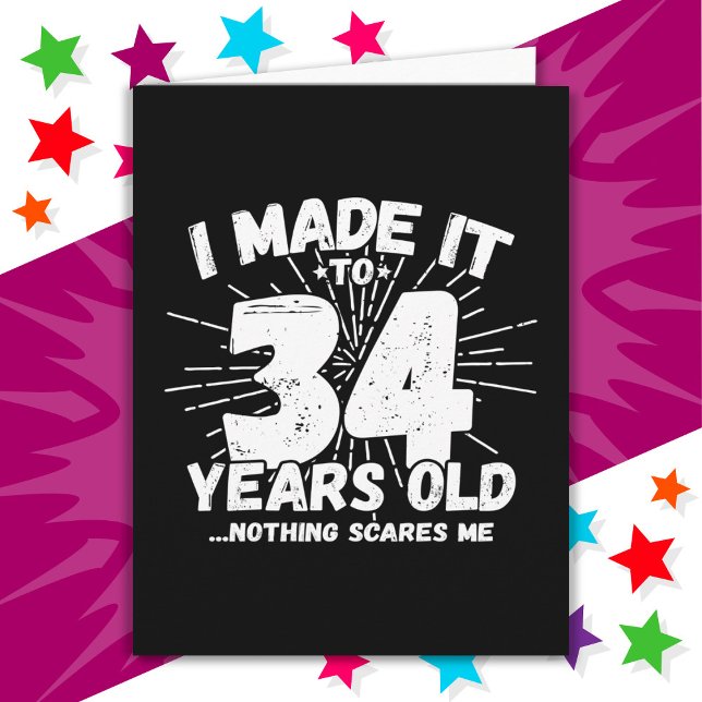34 Year Old Sarcastic Meme Funny 34th Birthday Card (Creator Uploaded)