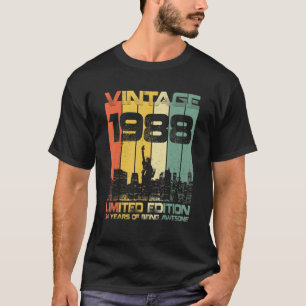 34 Year Old Vintage 1988 34th Birthday T-Shirt