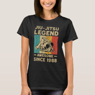 34 Years Old BJJ Jiu Jitsu Legend Awesome Since 19 T-Shirt