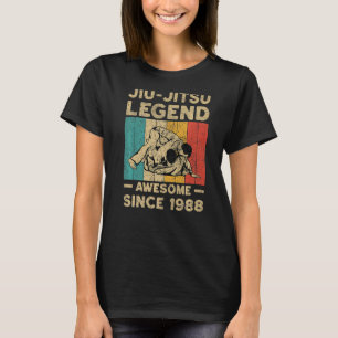 34 Years Old BJJ Jiu Jitsu Legend Awesome Since 19 T-Shirt