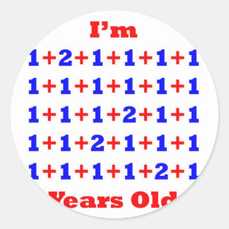 34 Years old! Classic Round Sticker
