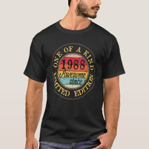 34 Ys Old Legend Since 1988 34th Birth Vintage Awe T-Shirt