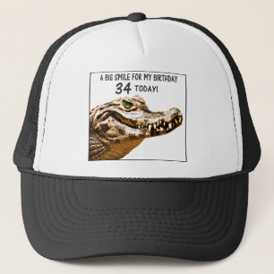 34th Birthday Alligator Smile Trucker Hat